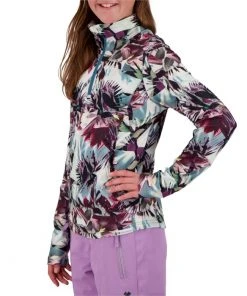 Obermeyer Clara 1/4 Zip Top - Girls' -Obermeyer Sales Shop obermeyer clara 1 4 zip top girls 6